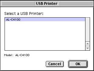 Klicken Sie im angezeigten Dialogfeld unter Ausgewählter USB Drucker auf Ändern, um den Drucker auszuwählen.