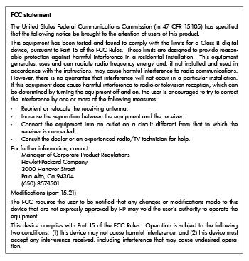 FCC-Erklärung Hinweis für Benutzer in Korea VCCI (Klasse