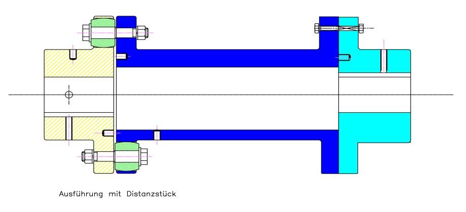 Seite 6 RATHI RB Kupplungen eignen sich ideal für die Kombination mit Bremsscheiben oder trommeln. Auf der vereinfachten Darstellung oben sehen Sie die mögliche Gestaltung.