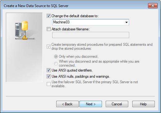 Siemens AG 208 All rights reserved 2 Konfig., Zugriff auf den SQL-Server 6. Wenn die SQL Serververbindung aufgebaut wurde, wird das folgende Fenster angezeigt.