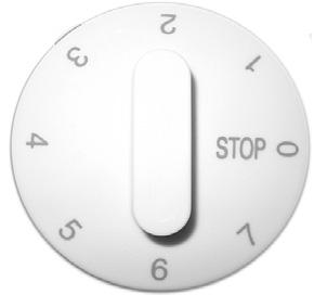 Gerät mit mechanischer Bedienung Einschalten: Drehen Sie den Thermostatknopf im Uhrzeigersinn zur Position 7. Ausschalten: Drehen Sie den Thermostatknopf auf die Position STOP (0).