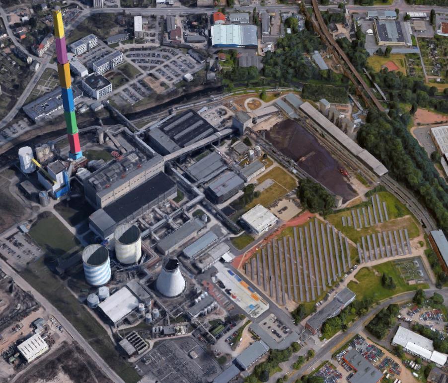 Standort Heizkraftwerk Nord Erste Ausbaustufe: Gasmotorenkraftwerk mit einer Leistung von ca.