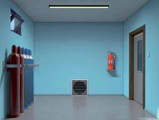 Lagerung von Druckgasbehältern in Gebäuden A 06 8 Abmessungen der Schutzbereiche für Druckgasflaschen mit brennbaren Gasen bei der Lagerung in Gebäuden h,00 m Gase, leichter als Luft r,00 m Bei der