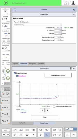 STANDARD-SOFTWARE Produzieren wird einfach Bereits im Standard ist die Maschinensteuerung mit einem umfangreichen Paket an Anwendungs- Software ausgestattet, mit dem der Zyklusablauf optimiert und