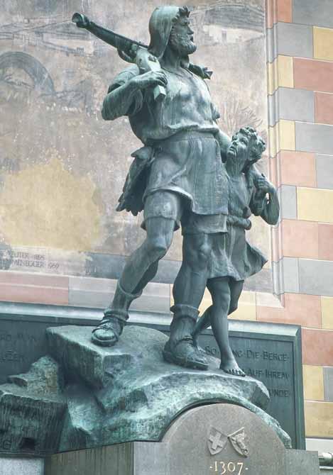 Das Tell-Denkmal in Altdorf Der Fels mit seiner Eisdecke 2 3 Für die schnelle europäische Flachbahn wird der längste Tunnel der Welt gebaut.