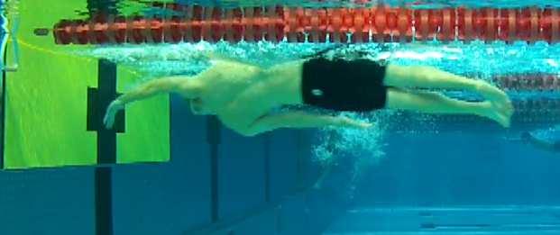 Zum Bewegungsablauf einer Rollwende beim Übergang von Rücken zu Brust Phase Abbildung Hinweis Aufrechterhalten der Schwimmgeschwindigkeit Adaptation: Optimales Antizipieren der