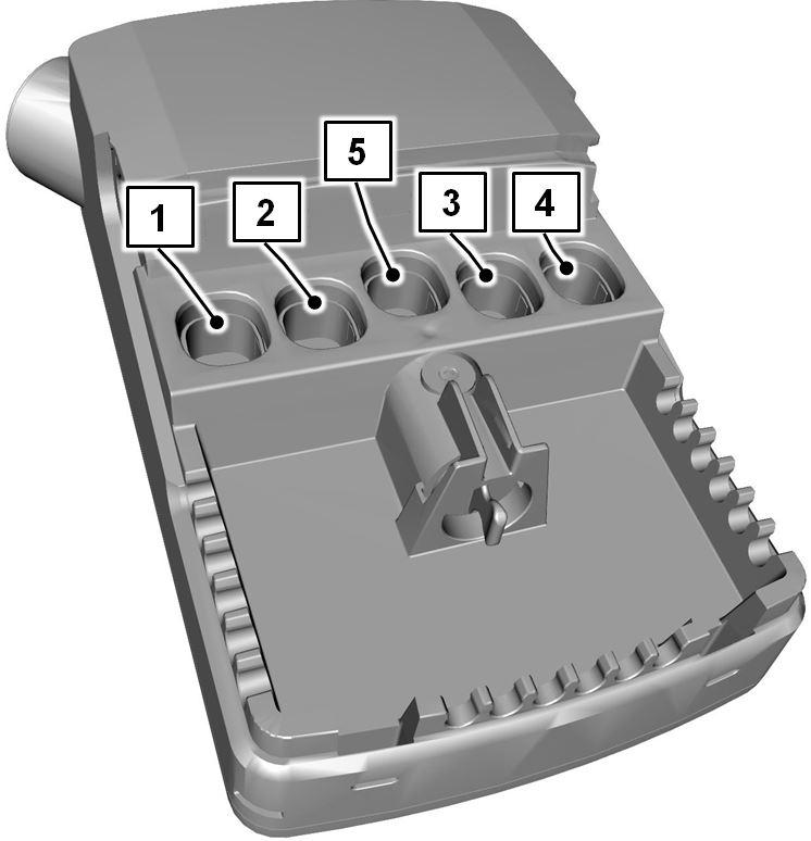 Montage des Pflegebettes 3.7.1 Steckerbelegung (Standard/CBSTI 01) Steckerbelegung bei Antriebssystem mit Bluetooth-Handschalter.