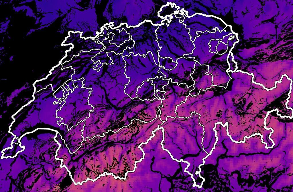 Abbildung 17: Solarstrahlung im Winterhalbjahr für Gebiete ohne oder mit wenig ergiebigen Grundwasservorkommen.