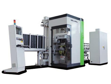 Zum Ausführen aller Bearbeitungen CNC-gesteuerte flexible vertikale Durchlaufbohrmaschine zum Bohren, Nuten und Fräsen.