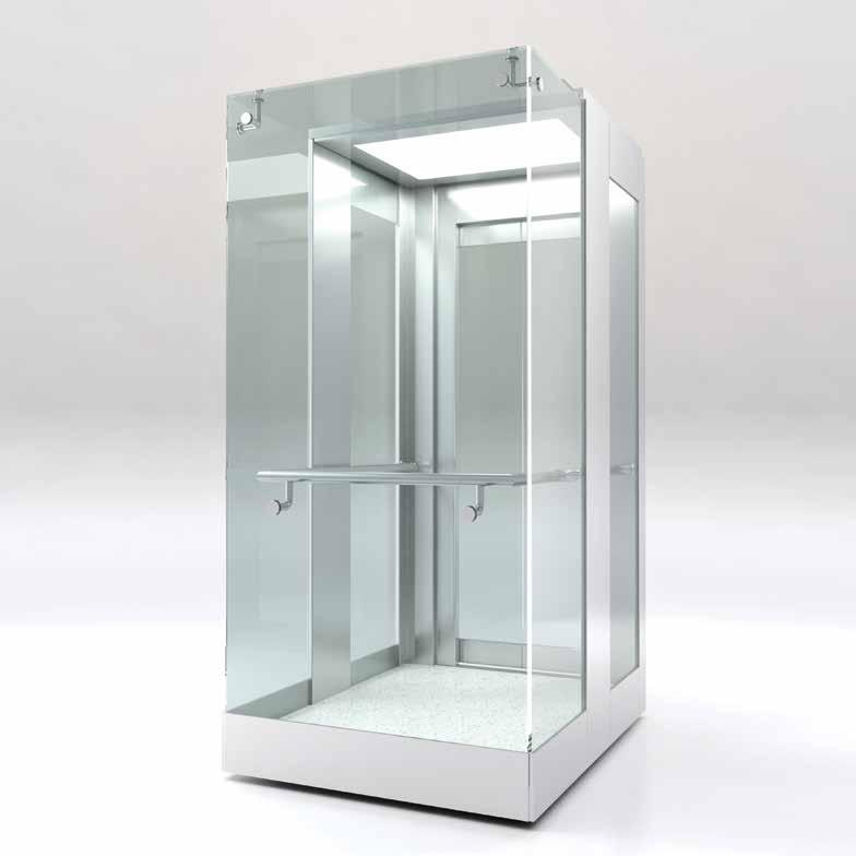 FRAMELESS PANORAMIC RAHMENLOSE PANORAMA-KABINE GLASS CEILING PANORAMIC PANORAMA GLAS-DECKE Panoramic Cabins KLEEMANN Panoramic Cabins transform the elevator experience into a new value for the
