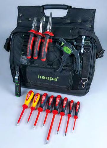 Nylontaschen HAUPA ProBag Go 1000 V Werkzeugtasche ProBag mit Einsteckfächern innen und außen, Bodenschale aus Kunststoff, doppelte Kreuznaht für hohe Belastung, abnehmbarer Schultergurt,