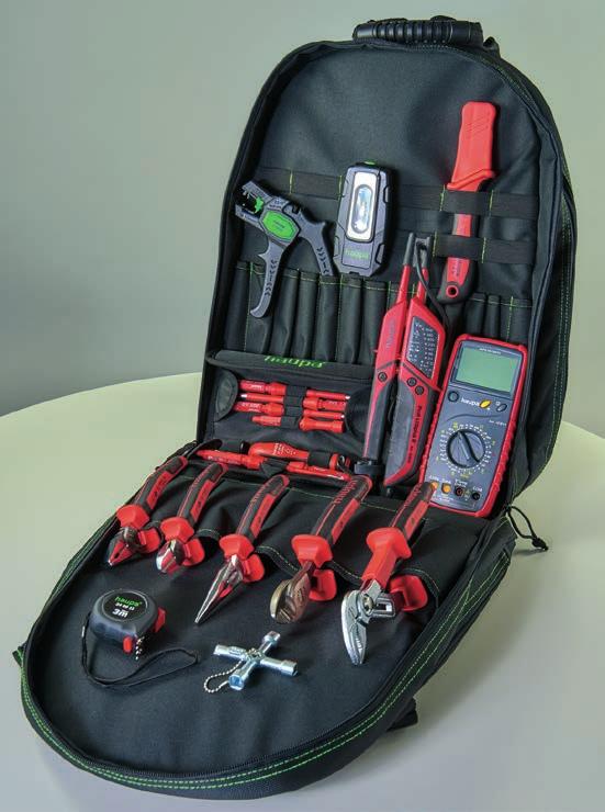 BackpackPro Operator 1000 V Werkzeugrucksack für den professionellen Anwender, 3 Fächer aufklappbar bis zum Boden,