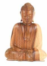 id7-20-038 Teelichthalter Buddha Keramik, braun/weiß, ca.