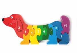 Kinder Spielzeug sl6-90-024 Puzzle Seehund mit Zahlen und Punkten auf Rückseite,