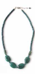 in7-40-177 Halskette Grüne Jade, Achat und