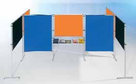 NSTT-F40308 (170 x 120 cm) je Tafel 1 Seite Schwarz, 1 Seite Orange 2 x Tafel NSTT-F40608 (170 x 120 cm) je Tafel 1 Seite Blau, 1 Seite Orange 3 x Prospekthalter