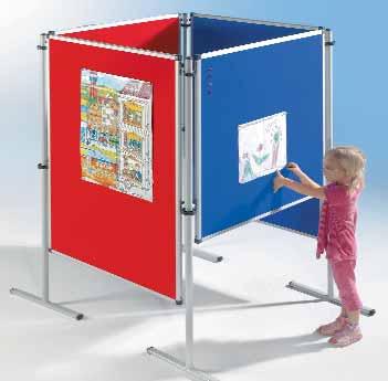Kinderstecktafelsets Stecktafel Set Compact 3 Set besteht aus: 2 x Tafel NSTT-F1290206 (120 x 90 cm) je Tafel 1 Seite Rot, 1 Seite Blau