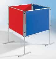Stecktafelwagen & 3 x Stecktafel-Set Compact 3 Set enthält insgesamt: 6 x Tafel NSTT-F1290206 (120 x 90 cm) je Tafel 1 Seite Rot, 1