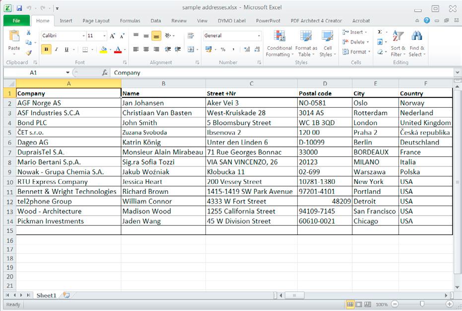 Mehrere Internetmarken mit Daten aus Excel-Tabelle drucken Mit Merge (= Daten zur Vorlage zusammenführen) können Sie