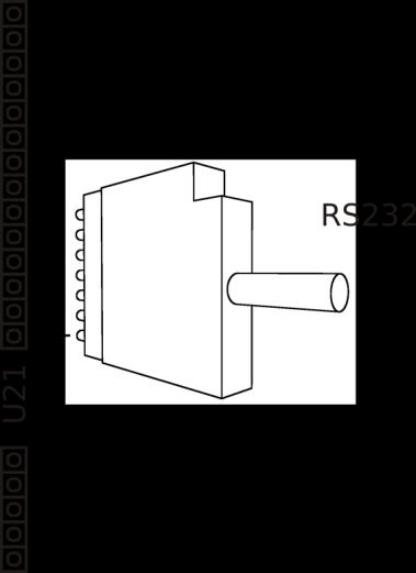 B) Der Parametrieradapter mit RS232- Anschluss ist als Zubehör erhältlich und wird anstelle des