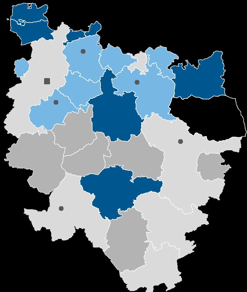 Hohe und überdurchschnittliche Kaufkraft im, insb. in den Gemeinden St. Johann, Pliezhausen, Römerstein Kaufkraftkennziffer 2013 (Index D=100) Kaufkraftkennziffer im 2013 (Index D=100) 22.760 * 22.