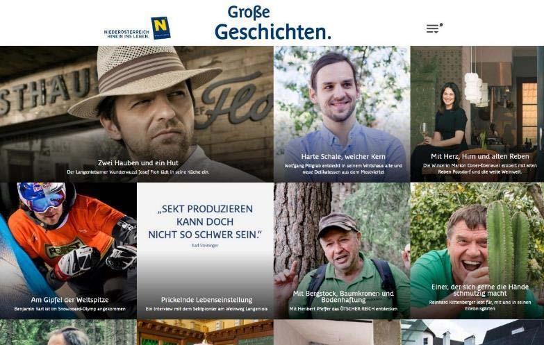 Niederösterreich: Storytelling mit Menschen und Genuss im Mittelpunkt.