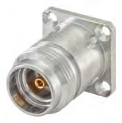 Panel Connectors - Coaxial End Straight Panel Jack, 4-hole flange Rosenberger No. Order No.
