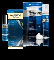 8 9 Wissenswert SO WIRKT REGAINE Regaine wurde speziell zur Behandlung von anlagebedingtem Haarausfall entwickelt und wirkt an der Wurzel des Problems: Auf die Kopfhaut aufgetragen, stoppt Regaine