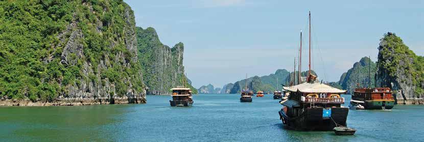 Halong-Bucht VIETNAM aktiv 11 Tage Nordvietnam mit Wandern im Sapa-Tal Bus- und Zugrundreise ab/bis Hanoi Hanoi mit Besuch des Wasserpuppentheaters Ninh Binh, eine der schönsten Landschaften Vietnams