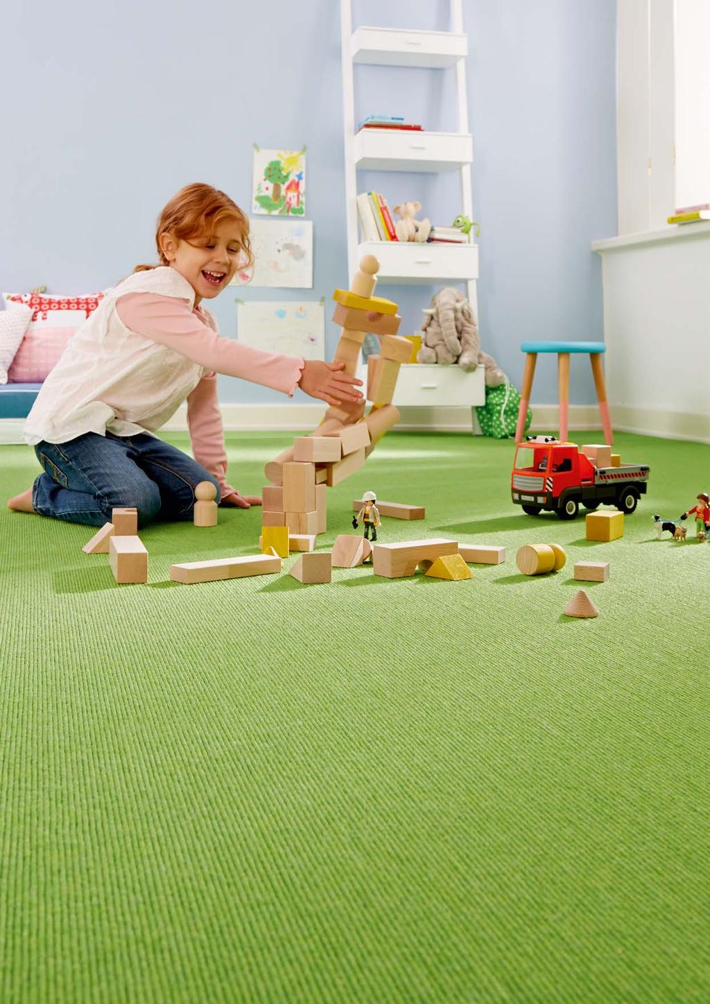 Durch seine natürlichen Materialien bietet tretford Teppich den Kleinen ein