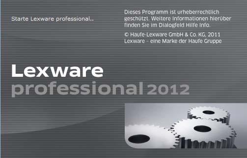 ALLGEMEINES ZUM LEXWARE BUCHHALTER PRO 2012 PROGRAMMSTART. Beim Programmstart wird die installierte Programmvariante angezeigt.