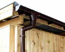 Dachrinnenanlagen für Flach- und Walmdach-Carports 97910 Dachrinnenanlage 2-4 m, aus dunkelbraunem Kunststoff, einseitig für Flach- und Walmdach-Carports, inkl.