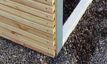 Ein Kran der zum Aufbau eines Gartenhauses aus Holzrahmenbauweise normalerweise benötigt wird, ist somit nicht erforderlich.