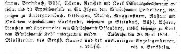 1842: Seit 1833 (Vertrag vom 03.03.1833) ist Joseph Huber Posthalter in Achern.