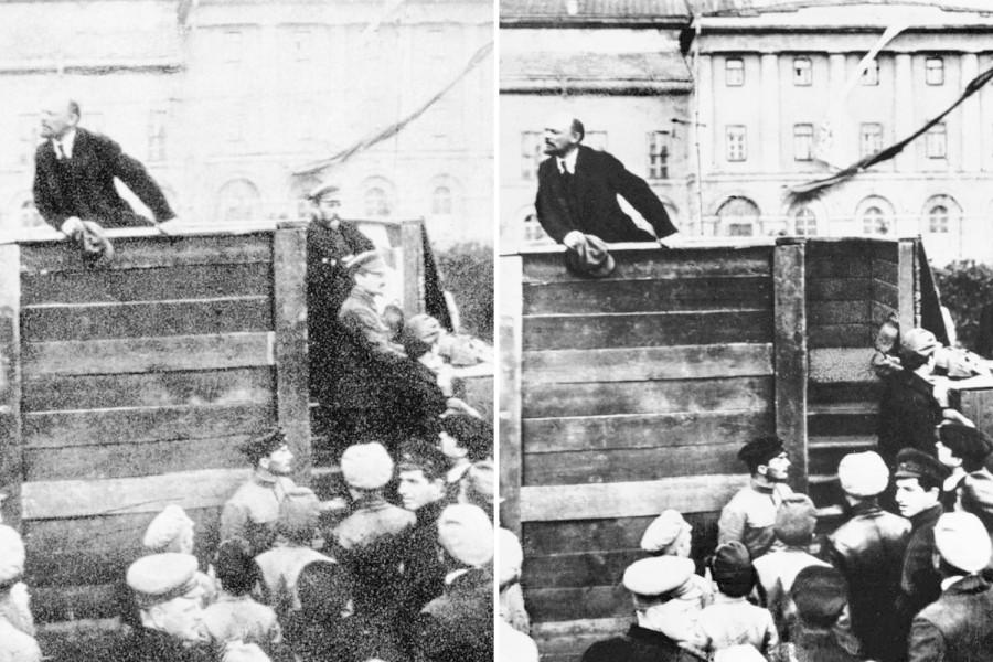 Historisches Beispiel Entfernung Trotzkis aus einem historischen Foto http://de.wikipedia.