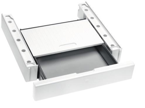 Verbindungssätze und Trockner WTV 511 Für eine sichere Aufstellung einer Wasch-Trocken- Säule mit Schublade und Arbeitsplatte Viel Stauraum durch integrierte Schublade mit Push-Pull-Funktion