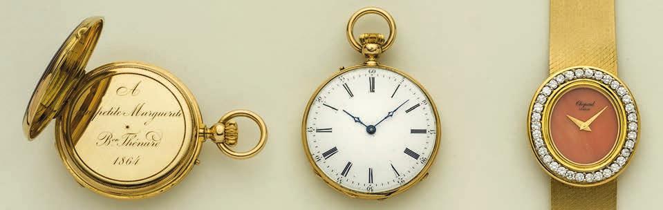 523 Armbanduhr CHOPARD. Um 1985. 750er Weißgold gehäuse (Nr. 72580/1013) und -armband. Durch messer 33 mm. Schwarzes Zif - ferblatt, aufgelegte versilberte Blockstunden, versilberte Zeiger.