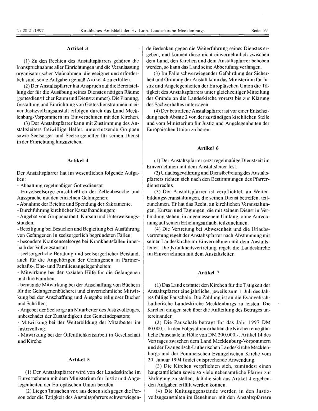Nr. 20-2] /] 997 Kirchliches Amtsblatt der Ev.-Luth.