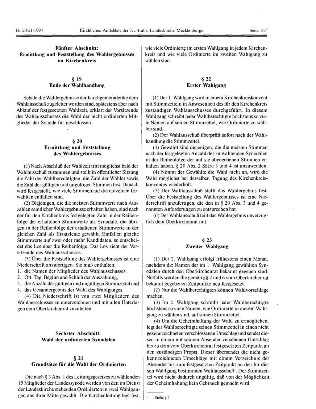 Nr.20-21/1997 Kirchliches Amtsblatt der Ev.-Luth.