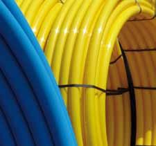 Lieferprogramm SurePEX-Rohre Peroxidisch vernetztes Polyethylen (PE-Xa), geeignet für Hausanschlussleitungen, in Standardlängen von 6 m und 12 m, als Ringbundware in 50 m und 100 m Länge