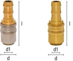 DN 6 - Serie ESHM Steckermaß 9 mm Werkstoff Messing 2.0401 - Für Temperieranwendungen mit Heiß- oder Kaltwasser bzw.