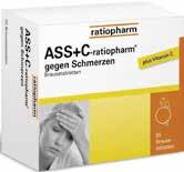 ASS+Cratiopharm gegen Schmerzen 20 Brausetabletten statt