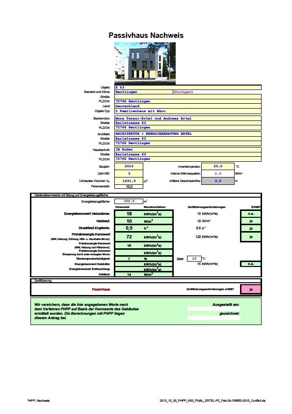 8 PHPP-Berechnungen Project