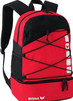 7230701 Farbe: schwarz-rot Seitentasche mit integriertem Nassfach und Belüftung, speziell ﬁxierte Tragegurte für