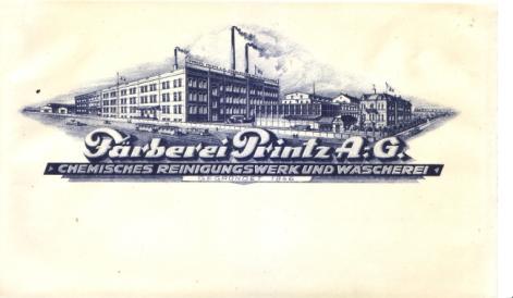 Firmenrechnungen: Los 0300 Ausruf: 12 Karlsruhe, ca. 1935: Färberei Printz AG Blankette mit Abb.