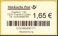 11.2011 2,20 12-2519 dito auf Ersttagsbrief (neutrales Kuvert) 3,30 Block 20 Jahre Sächsische Weinstraße sk - 29.5.2012 Die Marken aus dem Schmuckbogen sind vom Format her größer als die aus dem Zehnerbogen.