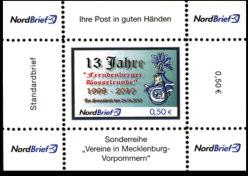 Marken privater Postdienstleister - ein Sammelgebiet mit Zukunft Postdienstleister Nordbrief Kiel Nachauflage Schiffe - 31.3.2008 12-0800 40 ct Wert nasskleb.