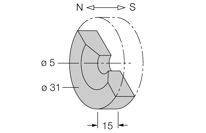 ..4 mm DMR20-10-4 6900214 Betätigungsmagnet; Ø 20 mm (Ø 4 mm), h: 10 mm; erreichbarer Schaltabstand 59 mm auf Sensoren BIM-(E)M12 bzw.
