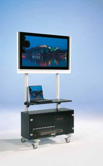 ScreenCart Serie Design 70 Für 27" 42" Displays Fahrbar, mit feste Universalmontageplatte für