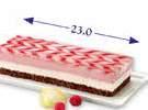 Ganze Cake-Stange ist bei Zimmertemperatur nach ca. 3 Stunden aufgetaut Trüffes-Stange, 420 g Art.-Nr. 26.